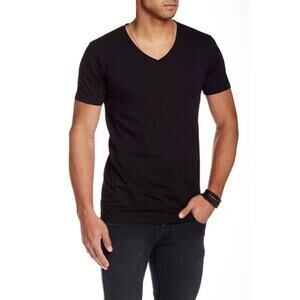 Lindbergh White Men’s V-neck black tshirt size xl (B3)